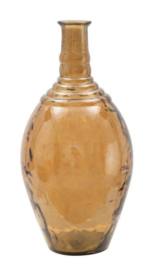 Vază decorativă Bari, 60x28x28 cm, sticla, maro