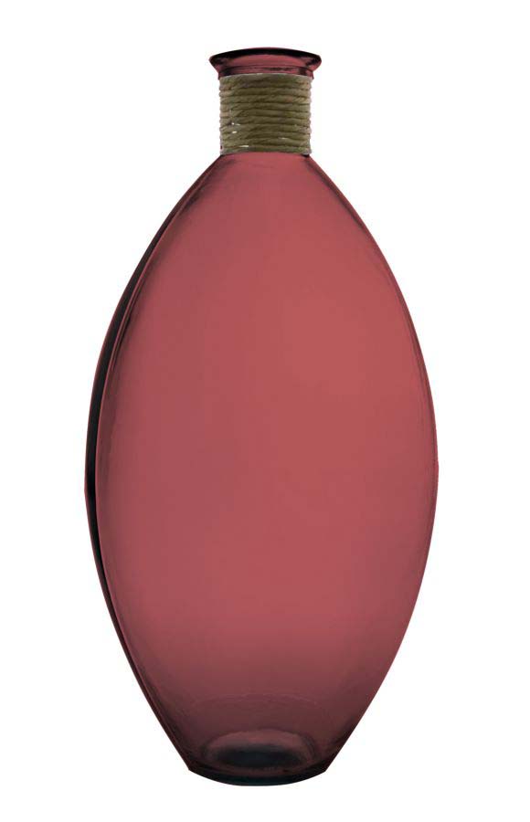 Vază decorativă Beatris, 59x29x29 cm, sticla, rosu